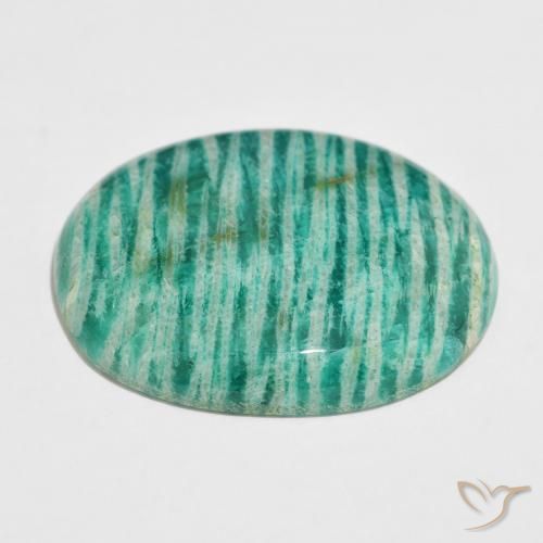 Amazonite Vert moyen naturelle ovale, 52.88 ct, Opaque