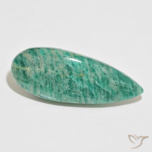Amazonite Vert frais naturelle En forme de poire, 36.21 ct, Opaque