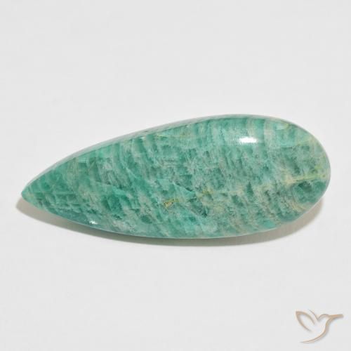 Amazonite Vert frais naturelle En forme de poire, 36.21 ct, Opaque