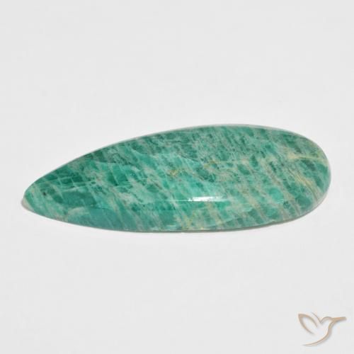 Amazonite Vert frais naturelle En forme de poire, 36.21 ct, Opaque
