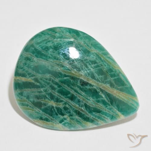 Amazonite Vert pin naturelle En forme de poire, 54.15 ct, Opaque