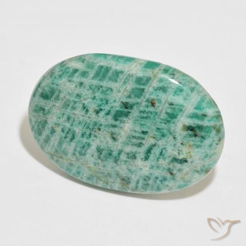 Amazonite Vert frais naturelle ovale, 36.60 ct, Opaque