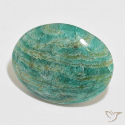 Amazonite Vert moyen naturelle ovale, 42.32 ct, Opaque