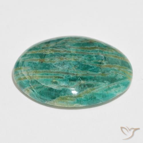 Amazonite Vert moyen naturelle ovale, 42.32 ct, Opaque