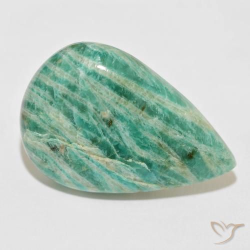 Amazonite Vert moyen naturelle En forme de poire, 47.50 ct, Opaque
