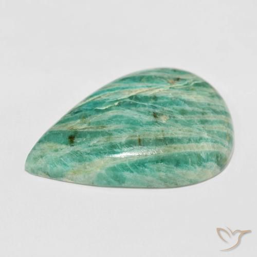 Amazonite Vert moyen naturelle En forme de poire, 47.50 ct, Opaque