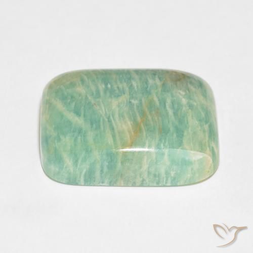 Amazonite Vert clair naturelle Coussin, 35.77 ct, Opaque