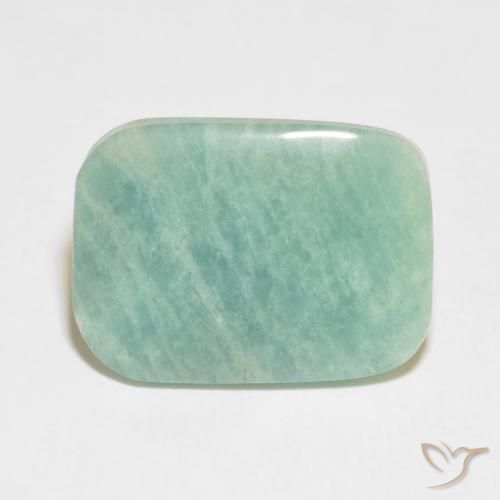 Amazonite Vert mousse léger naturelle Coussin, 21.31 ct, Opaque
