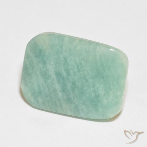 Amazonite Vert mousse léger naturelle Coussin, 21.31 ct, Opaque