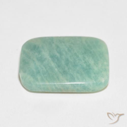 Amazonite Vert mousse léger naturelle Coussin, 21.31 ct, Opaque