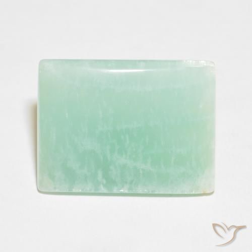 Amazonite Vert bleu clair naturelle Baquette, 24.80 ct, Opaque