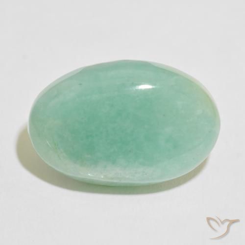 25.05ct Naturel Vert océan léger Amazonite, ovale, Opaque