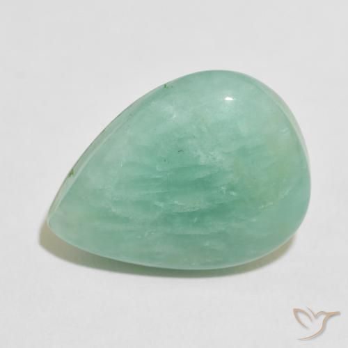 Amazonite Vert bleu clair naturelle En forme de poire, 15.86 ct, Opaque