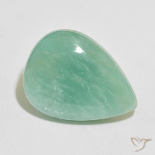 Amazonite Vert bleu clair naturelle En forme de poire, 15.86 ct, Opaque