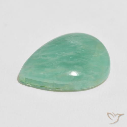 Amazonite Vert bleu clair naturelle En forme de poire, 15.86 ct, Opaque