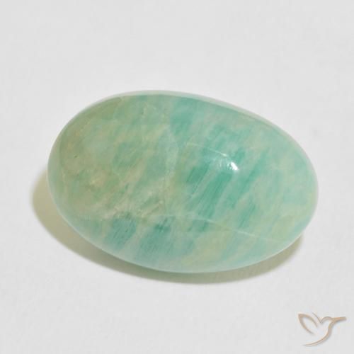 Amazonite Vert clair naturelle ovale, 11.34 ct, Opaque