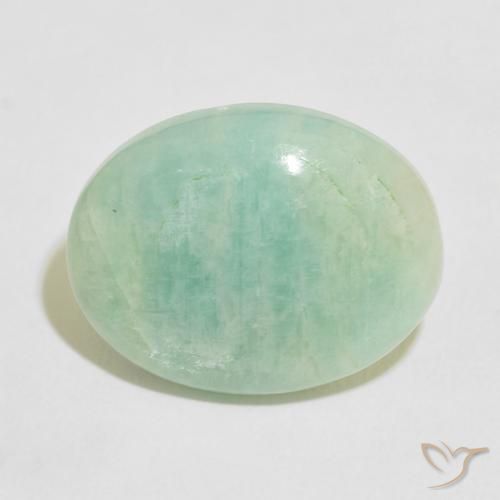 Amazonite Vert moyen naturelle ovale, 13.68 ct, Opaque