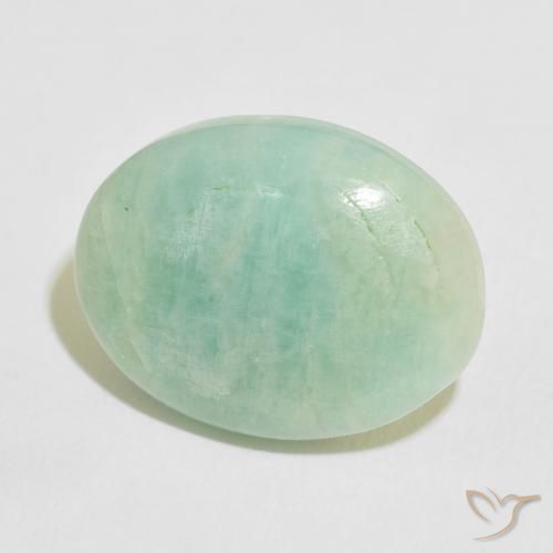 Amazonite Vert moyen naturelle ovale, 13.68 ct, Opaque