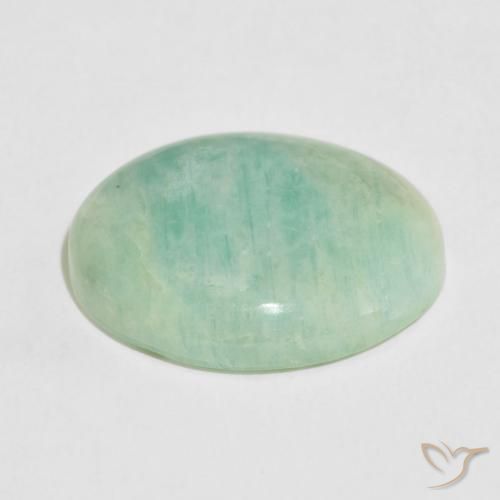 Amazonite Vert moyen naturelle ovale, 13.68 ct, Opaque