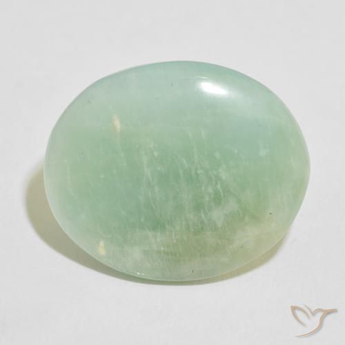 Amazonite Vert clair naturelle ovale, 15.57 ct, Opaque