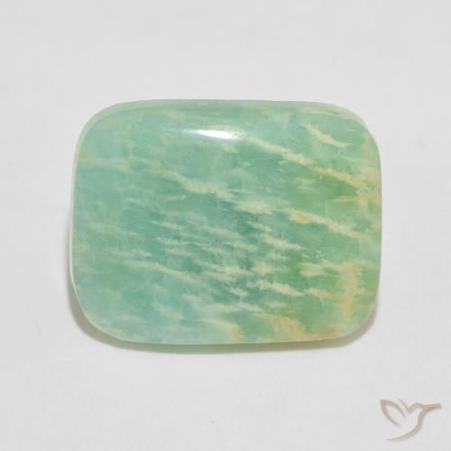11.86ct Naturel Vert multicolore Amazonite, Coussin, Opaque