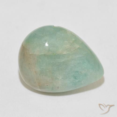 Amazonite Vert bleu clair naturelle En forme de poire, 10.53 ct, Opaque