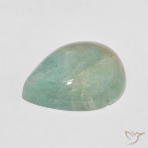 Amazonite Vert bleu clair naturelle En forme de poire, 10.53 ct, Opaque