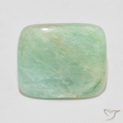 15.17ct Naturel Gris vert Amazonite, Coussin, Opaque