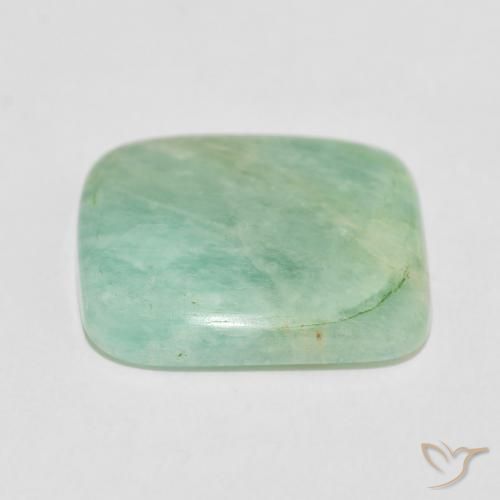 Amazonite Gris vert naturelle Coussin, 15.17 ct, Opaque