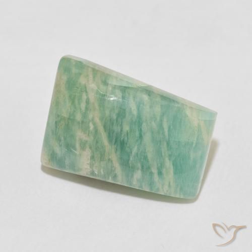 Amazonite Vert mousse vif naturelle Fantaisie, 11.71 ct, Opaque