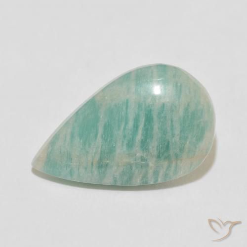 9.63ct Naturel Vert bleu clair Amazonite, En forme de poire, Opaque
