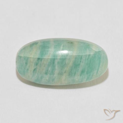 7.77ct Naturel Vert océan léger Amazonite, ovale, Opaque