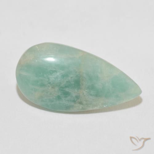 Amazonite Vert clair naturelle En forme de poire, 11.83 ct, Opaque