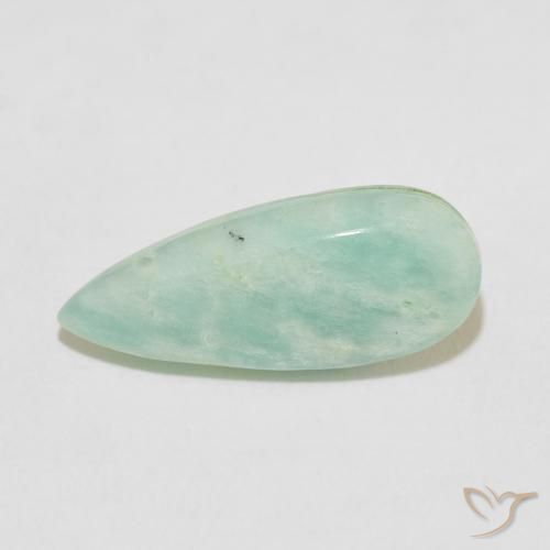 5.27ct Naturel Vert océan léger Amazonite, En forme de poire, Opaque