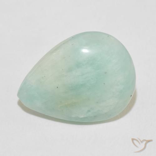 Amazonite Vert bleu clair naturelle En forme de poire, 8.82 ct, Opaque