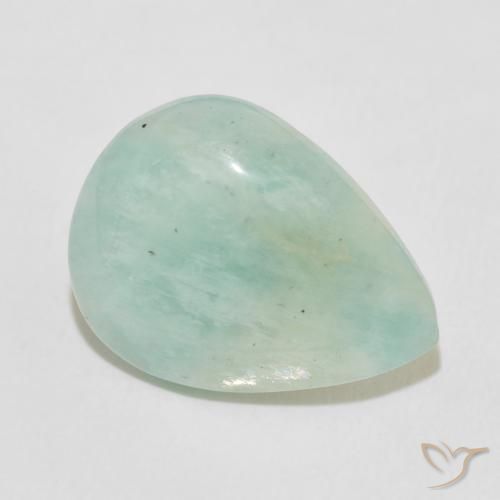 Amazonite Vert bleu clair naturelle En forme de poire, 8.82 ct, Opaque