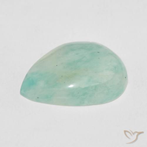 Amazonite Vert bleu clair naturelle En forme de poire, 8.82 ct, Opaque