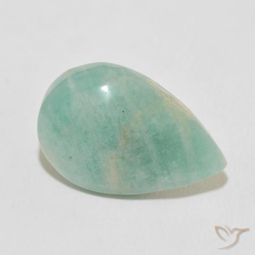 Amazonite Vert océan léger naturelle En forme de poire, 8.10 ct, Opaque