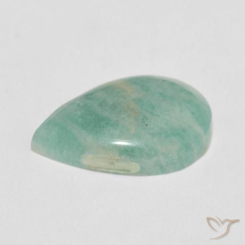 Amazonite Vert océan léger naturelle En forme de poire, 8.10 ct, Opaque