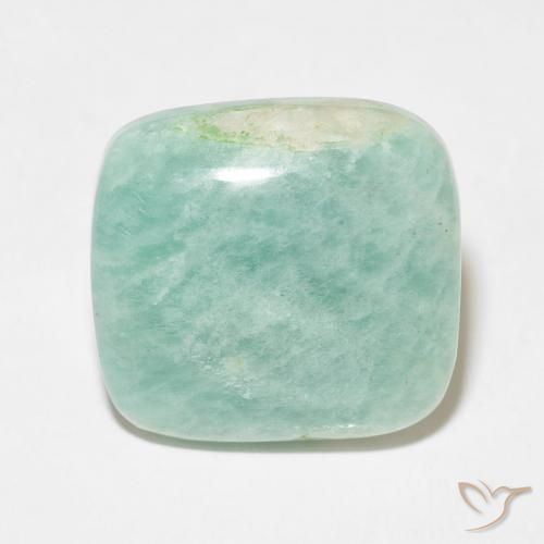 Amazonite Vert bleu clair naturelle Coussin, 17.43 ct, Opaque