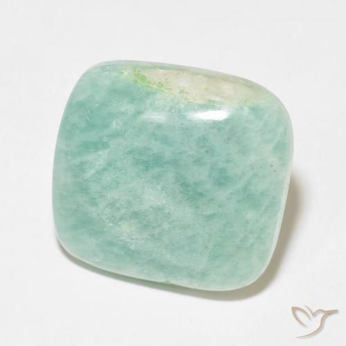 Amazonite Vert bleu clair naturelle Coussin, 17.43 ct, Opaque