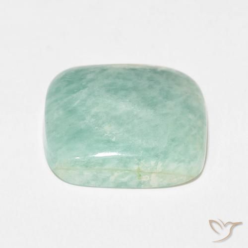 Amazonite Vert bleu clair naturelle Coussin, 17.43 ct, Opaque