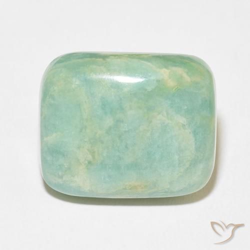 22.58ct Naturel Vert moyen Amazonite, Coussin, Opaque