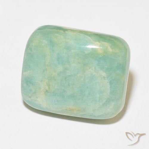 Amazonite Vert moyen naturelle Coussin, 22.58 ct, Opaque