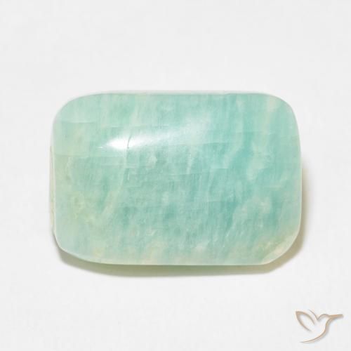 Amazonite Vert pâle naturelle Coussin, 19.65 ct, Opaque