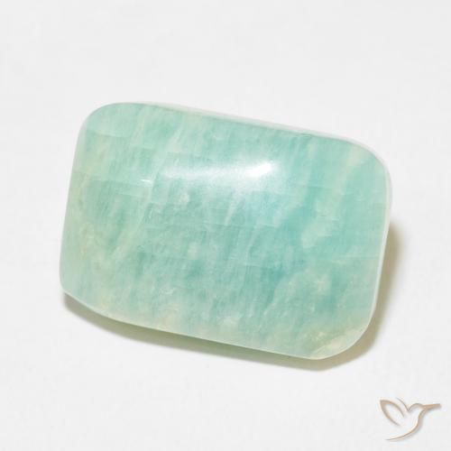 Amazonite Vert pâle naturelle Coussin, 19.65 ct, Opaque