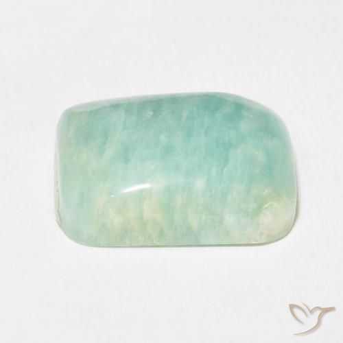 Amazonite Vert pâle naturelle Coussin, 19.65 ct, Opaque
