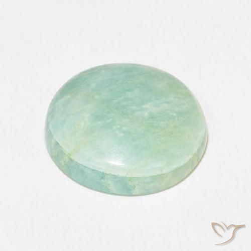 Amazonite Vert mousse léger naturelle Tour, 6.94 ct, Opaque