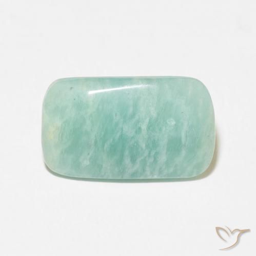 6.20ct Naturel Vert pâle Amazonite, Coussin, Opaque, Photo A