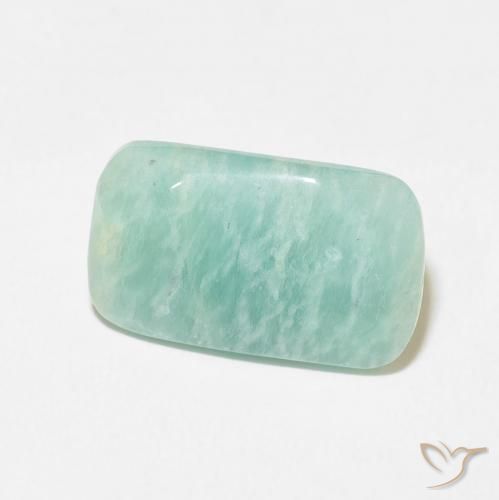 Amazonite Vert pâle naturelle Coussin, 6.20 ct, Opaque
